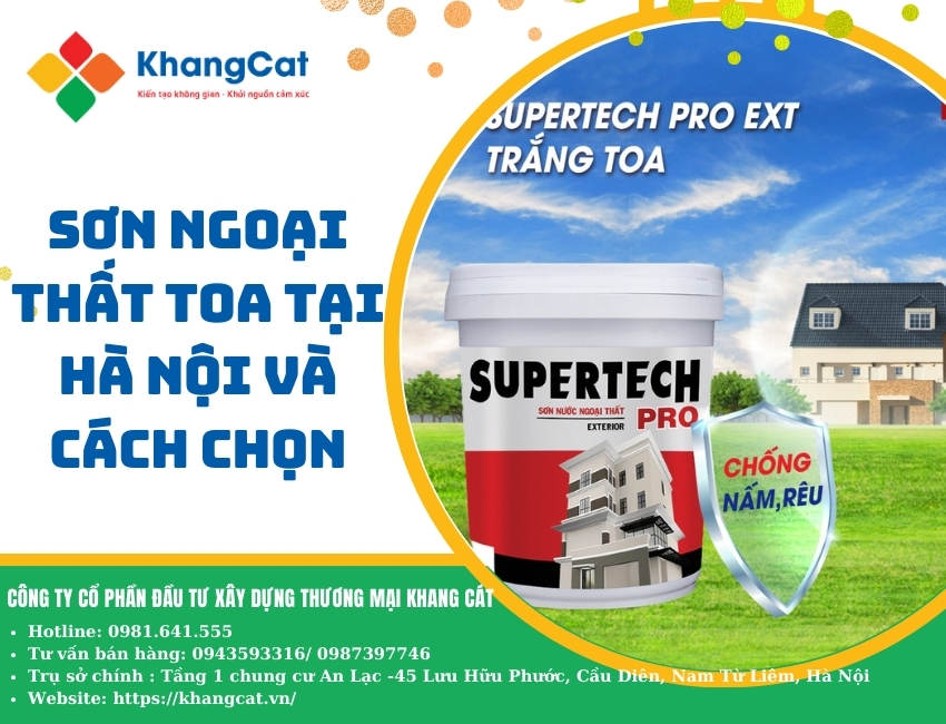 Sơn ngoại thất TOA tại Hà Nội và cách chọn sản phẩm phù hợp